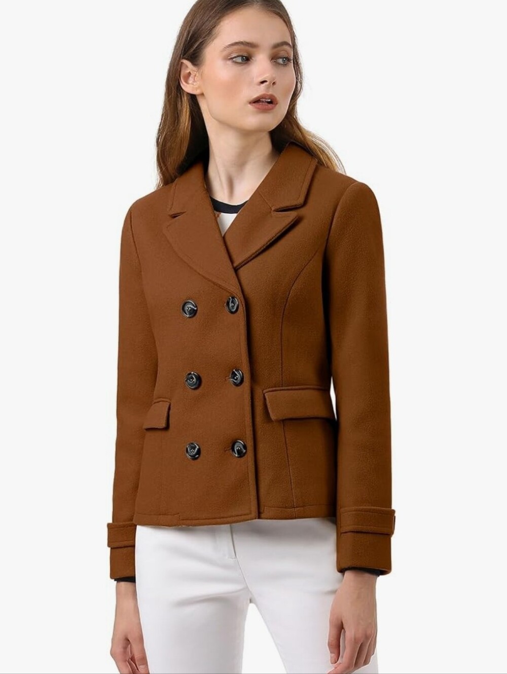 Fully Lined, Work Business Overcoat, Cropped Trench Coat